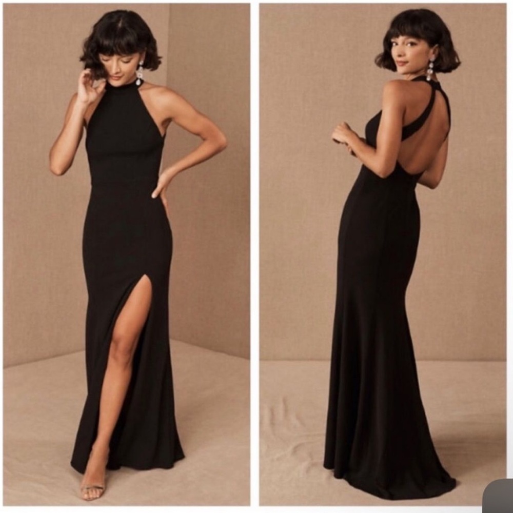 BHLDN Serephina Crepe Maxi Dress - Black - Size 8 - NWOT